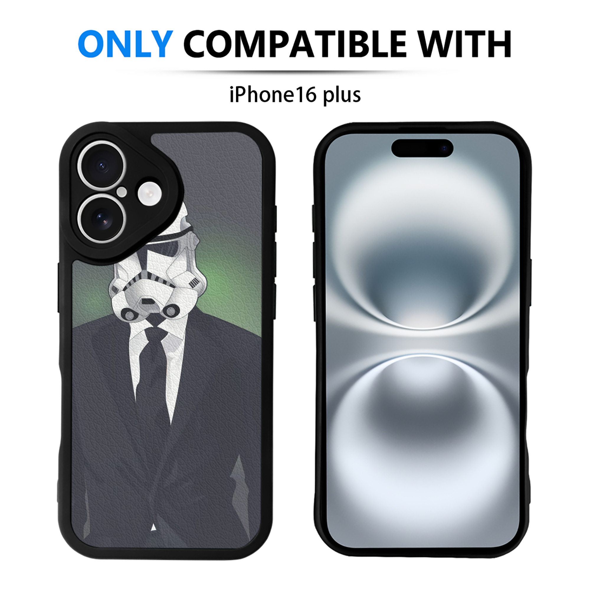 （画像用） スター・ウォーズ Star Wars 【iPhone 16シリーズ対応】シリコンスマホケース（レザー調） 材質：シリコン